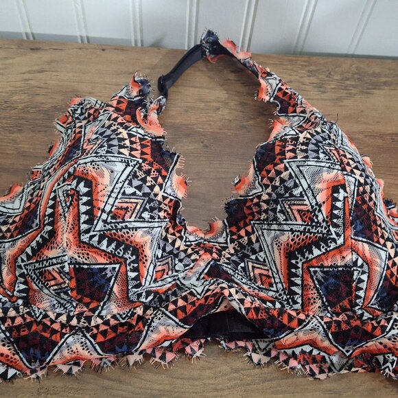Victorias Secret PINK Medium Bralette Halter Geometric - Picture 1 of 6